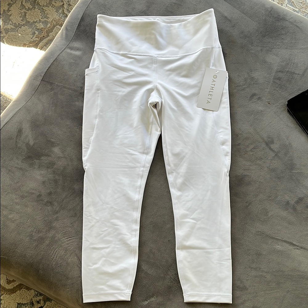 Athleta White High-Rise Cropped Leggings